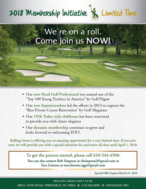 <b>Rolling Green Golf Club</b>, Springfield Township, Delaware County, Pennsylvania. . Rolling green country club membership cost